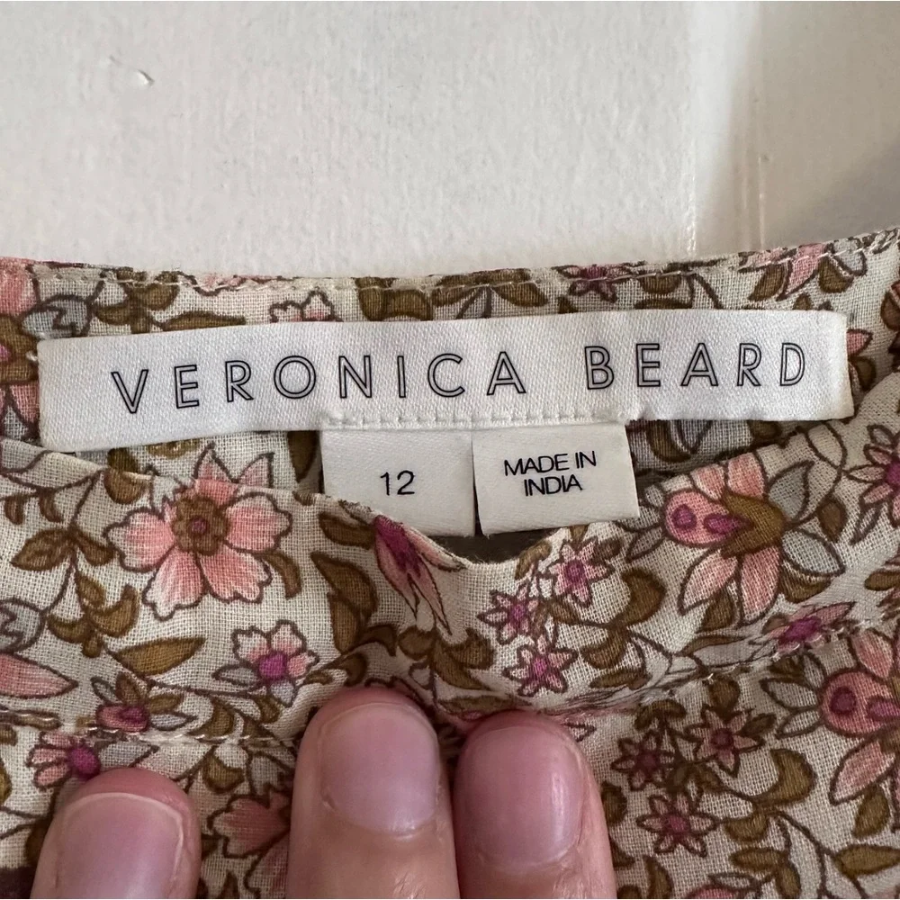 Veronica Beard Serence Floral Print Tiered Cotton Maxi Midi Skirt Size 12 - Picture 5 of 5